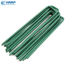 Anti rust green  painted U shape wire ground staple for sale